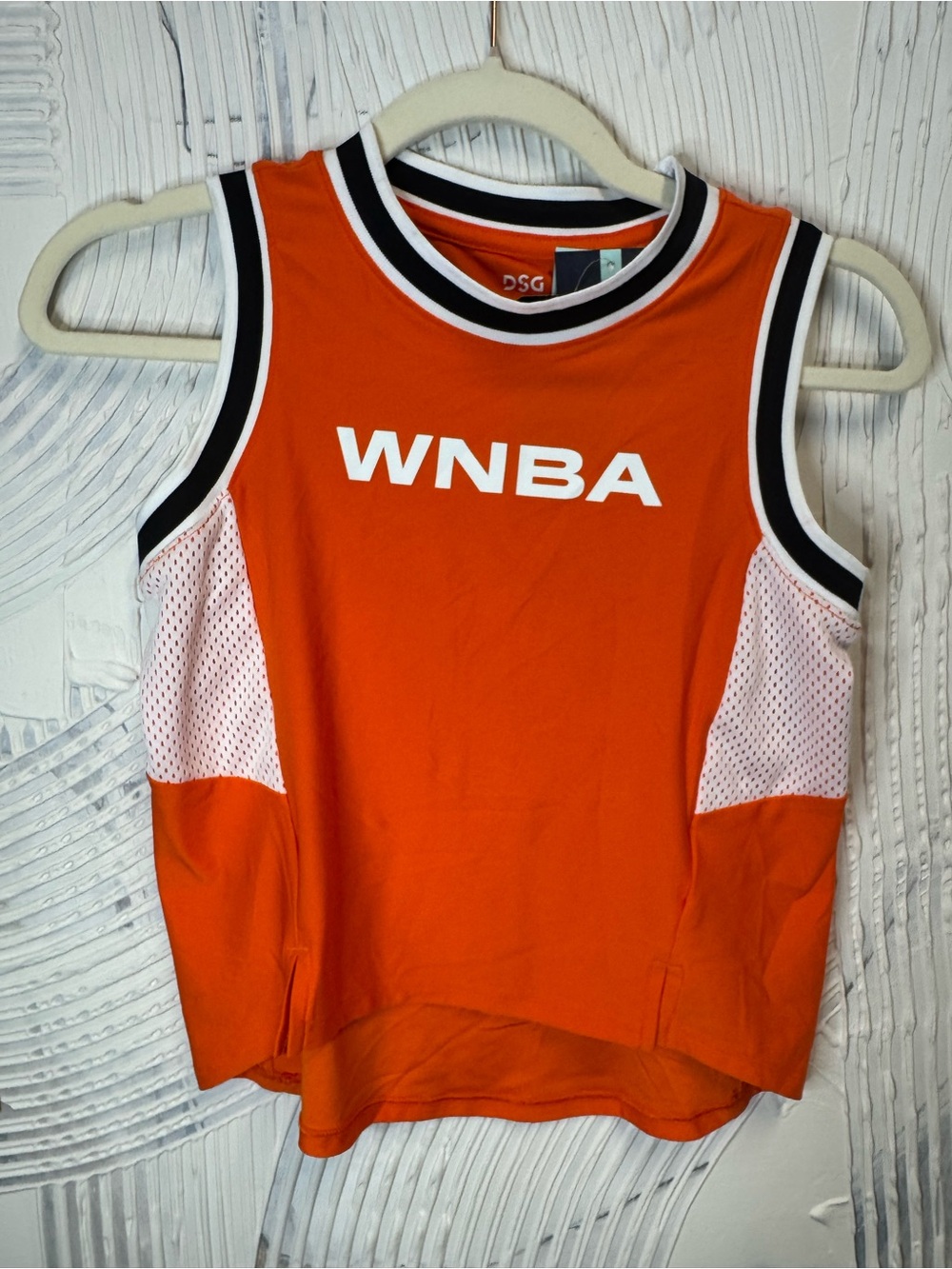 Orange WNBA Sleeveless Mesh-Panel Jersey Size M